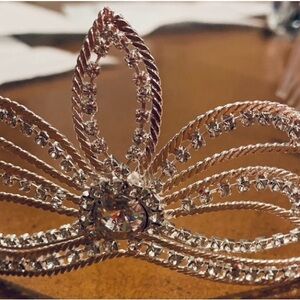 Elegant Silver Crystal Tiara